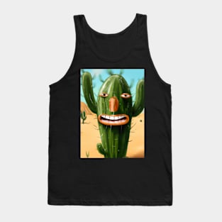 Laughing cactus in the desert Tank Top